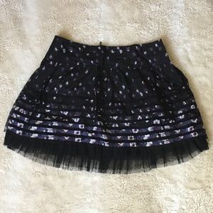 Bebe Black detailed tulle mini skirt